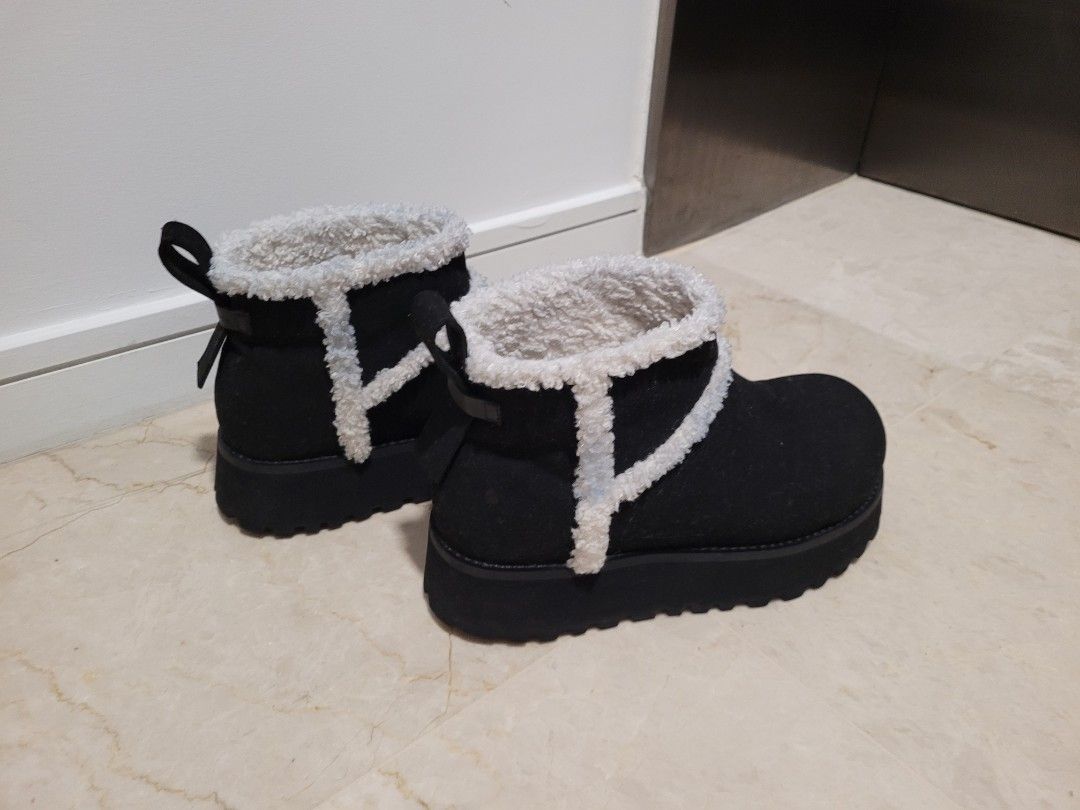 Furry outlet ankle boots