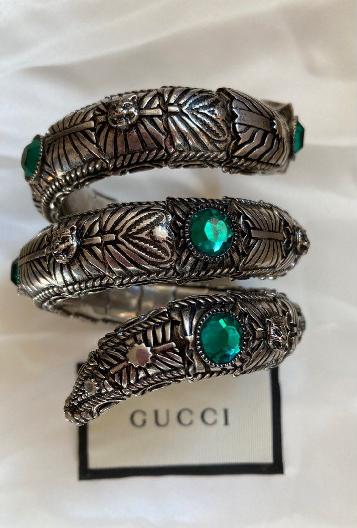 Triple wrap snake bracelet with crystals cheap