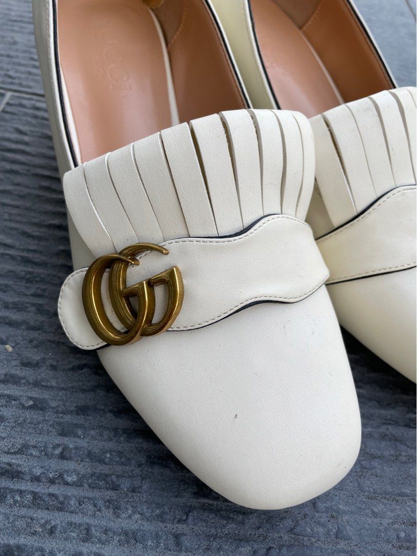 Gucci marmont best sale fringe heels