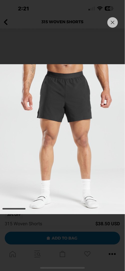 Gymshark 315 Woven Shorts - Black