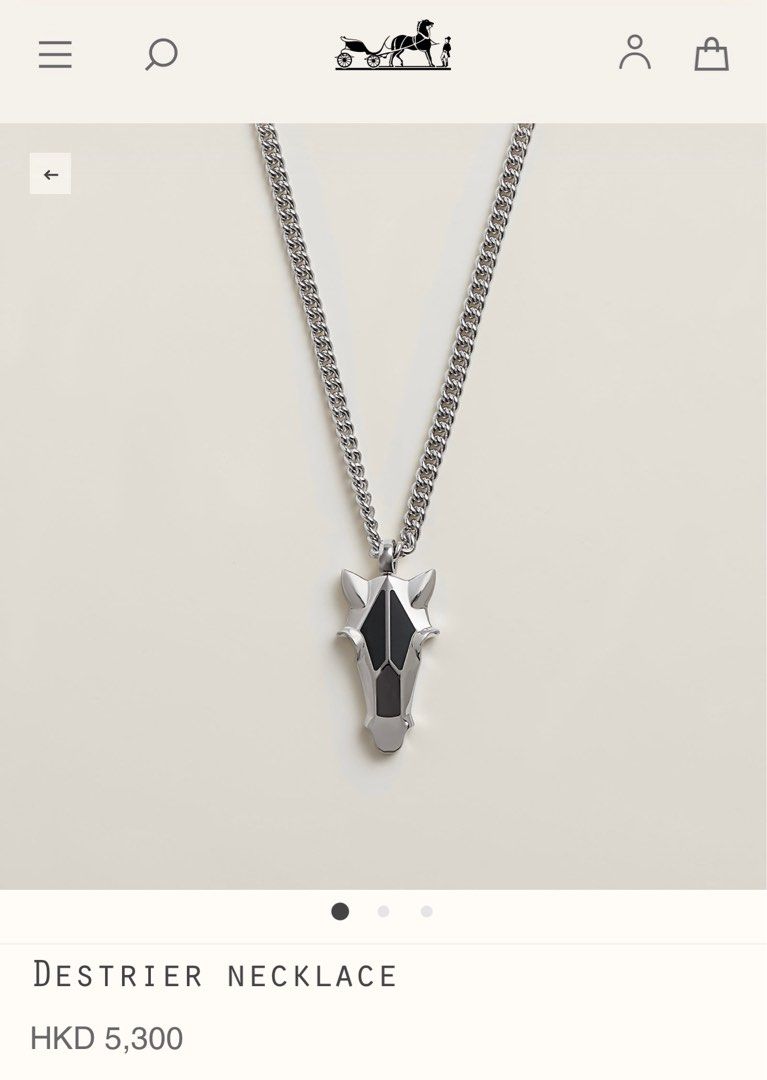 【HERMES】Destrier necklace Destrier Minerale necklace | Hermès Netherlands