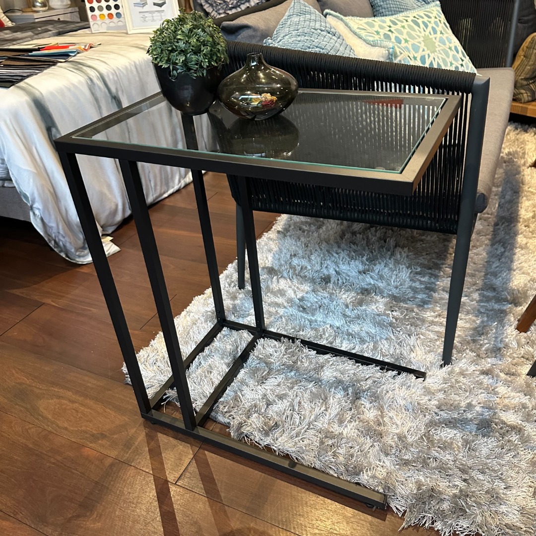 Ikea Glass Laptop Table, Furniture & Home Living, Furniture, Tables & Sets on Carousell