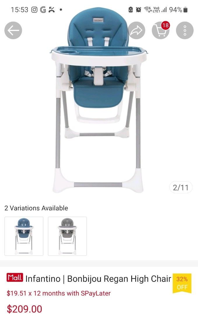 Bonbijou regan high chair review outlet