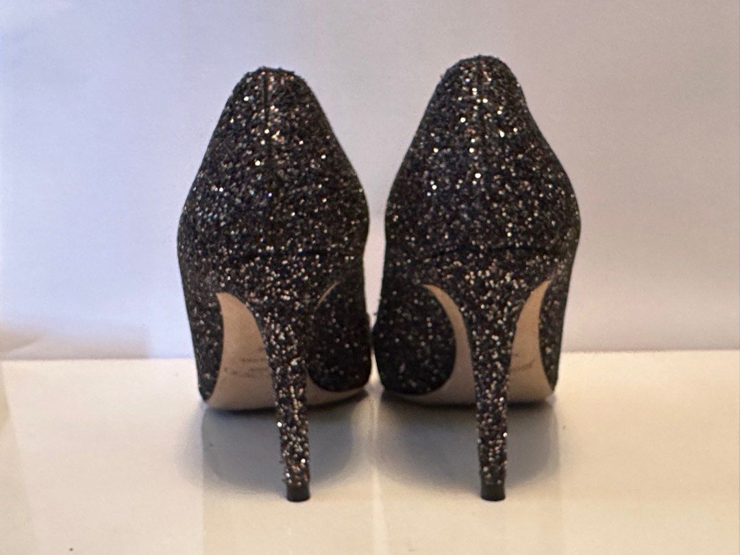 Jimmy Choo Bridget 85 Glitter Pumps