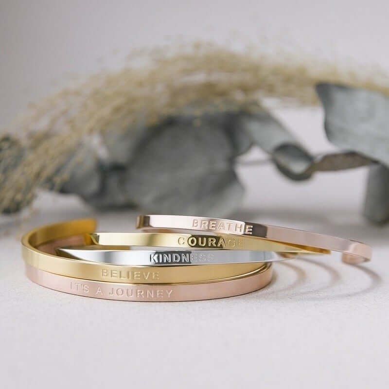 Real gold engraved bracelets new arrivals