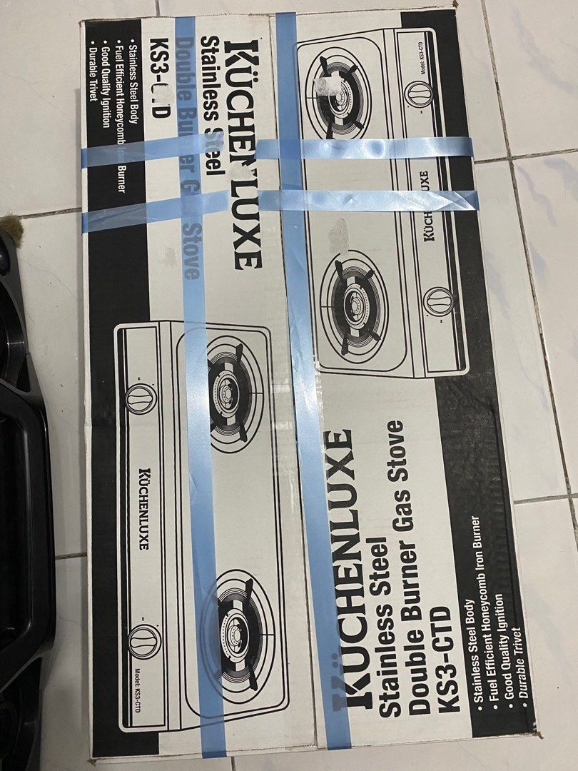 Kuchenluxe stainless steel double burner gas stove, TV & Home