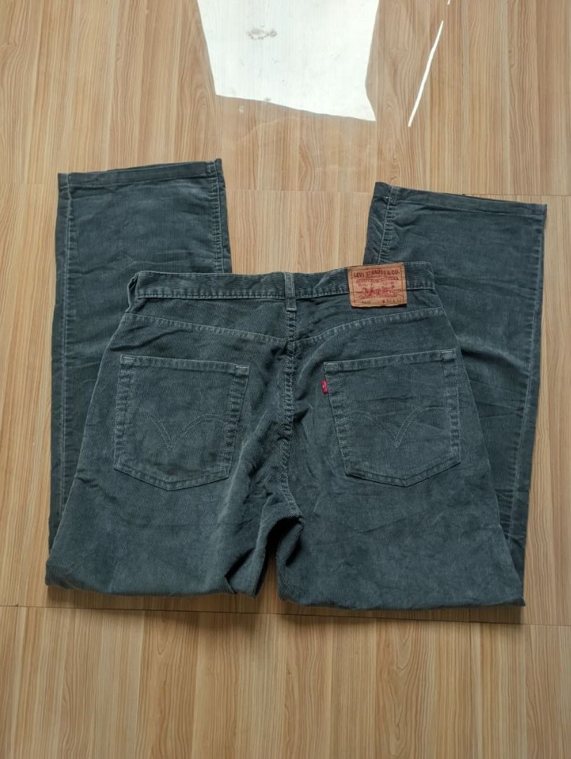 Levi s 569 Loose Straight Curduroy Jeans Charcoal Gray 33