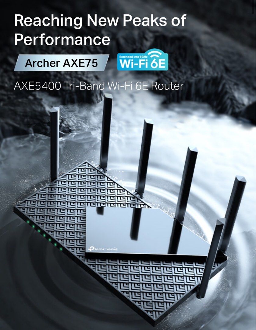  TP-Link AXE5400 Tri-Band WiFi 6E Router (Archer AXE75