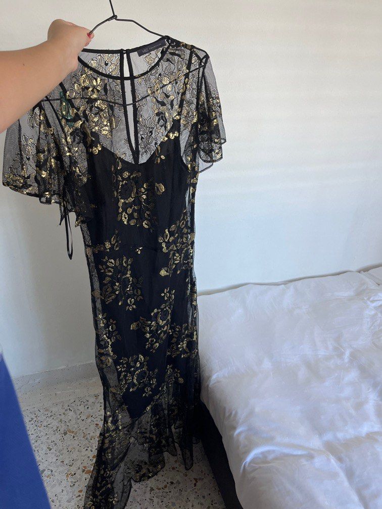 Marks and Spencer dress gold mesh Christmas dress dinner dress, Women's  Fashion, Dresses & Sets, Dresses on Carousell