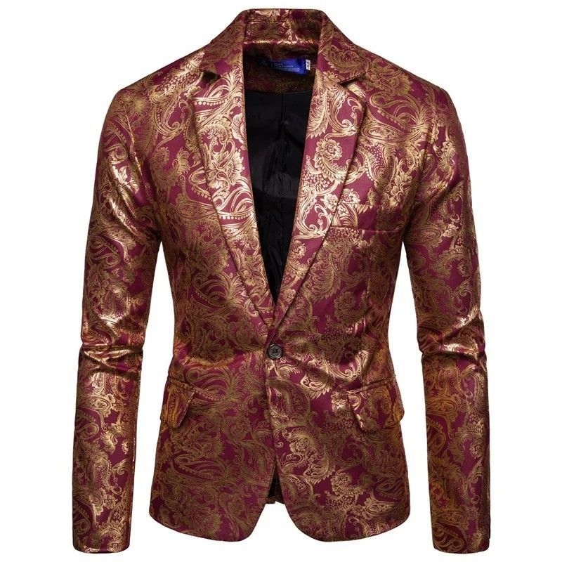 Purple and on sale gold mens blazer