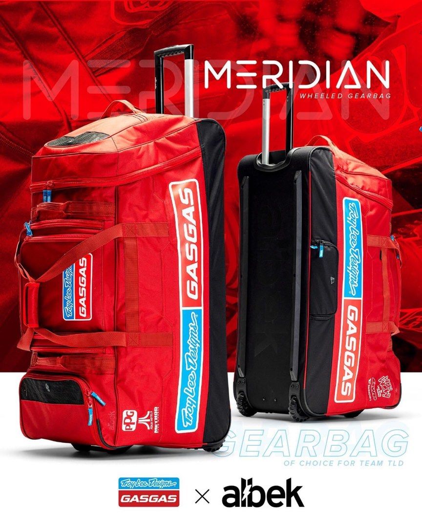 Troy Lee Designs Meridian Wheeled Gear Bag TLD GasGas Team Red