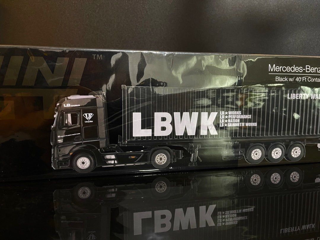 MINIGT #215 LBWK Mercedes-Benz Actros Black w/40 Ft Container Liberty ...