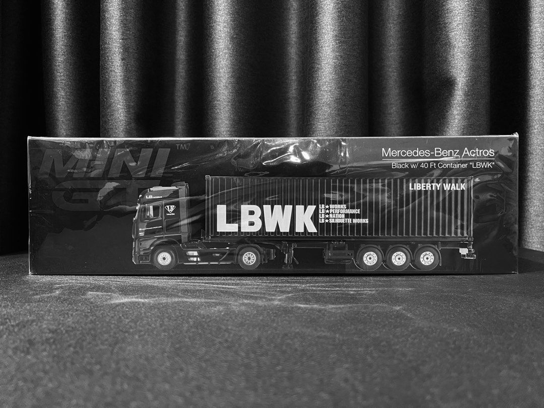 MINIGT #215 LBWK Mercedes-Benz Actros Black w/40 Ft Container Liberty ...