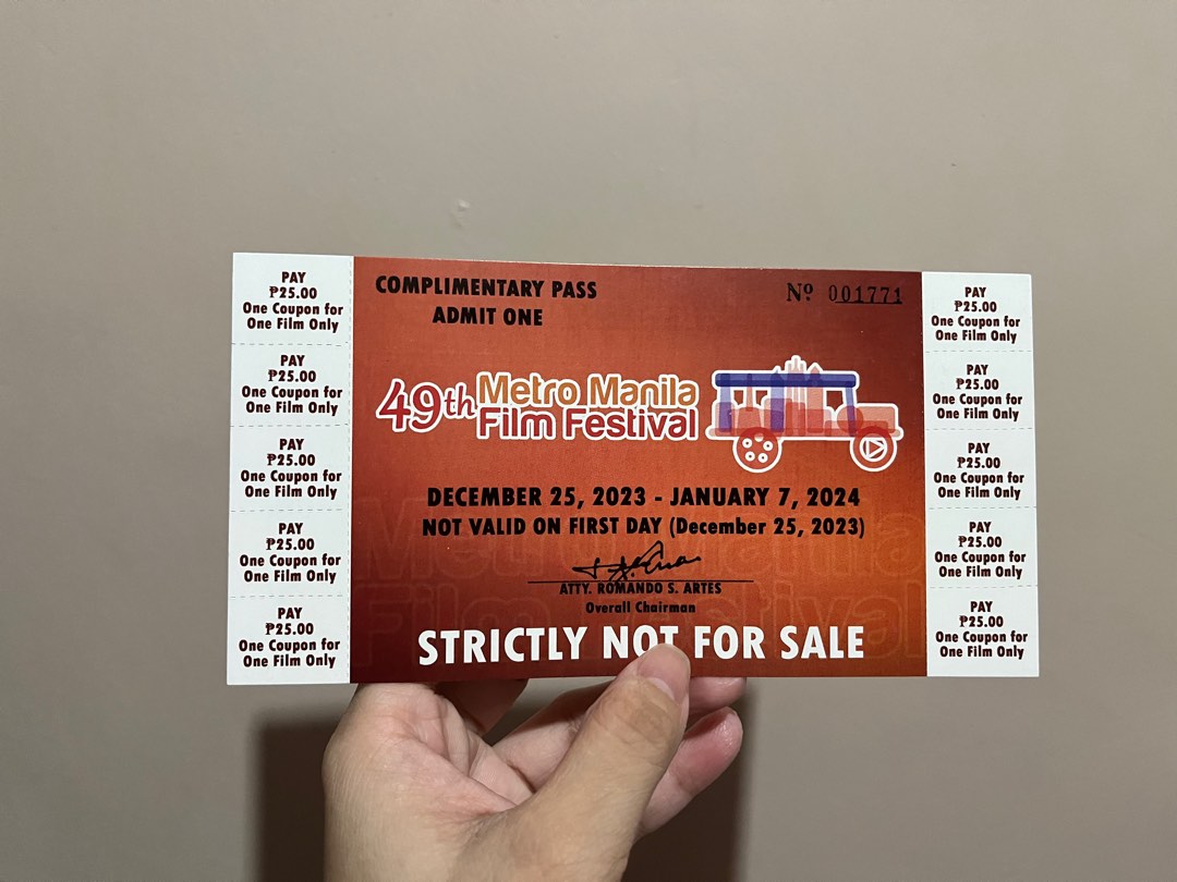 MMFF ticket, Tickets & Vouchers, Event Tickets on Carousell