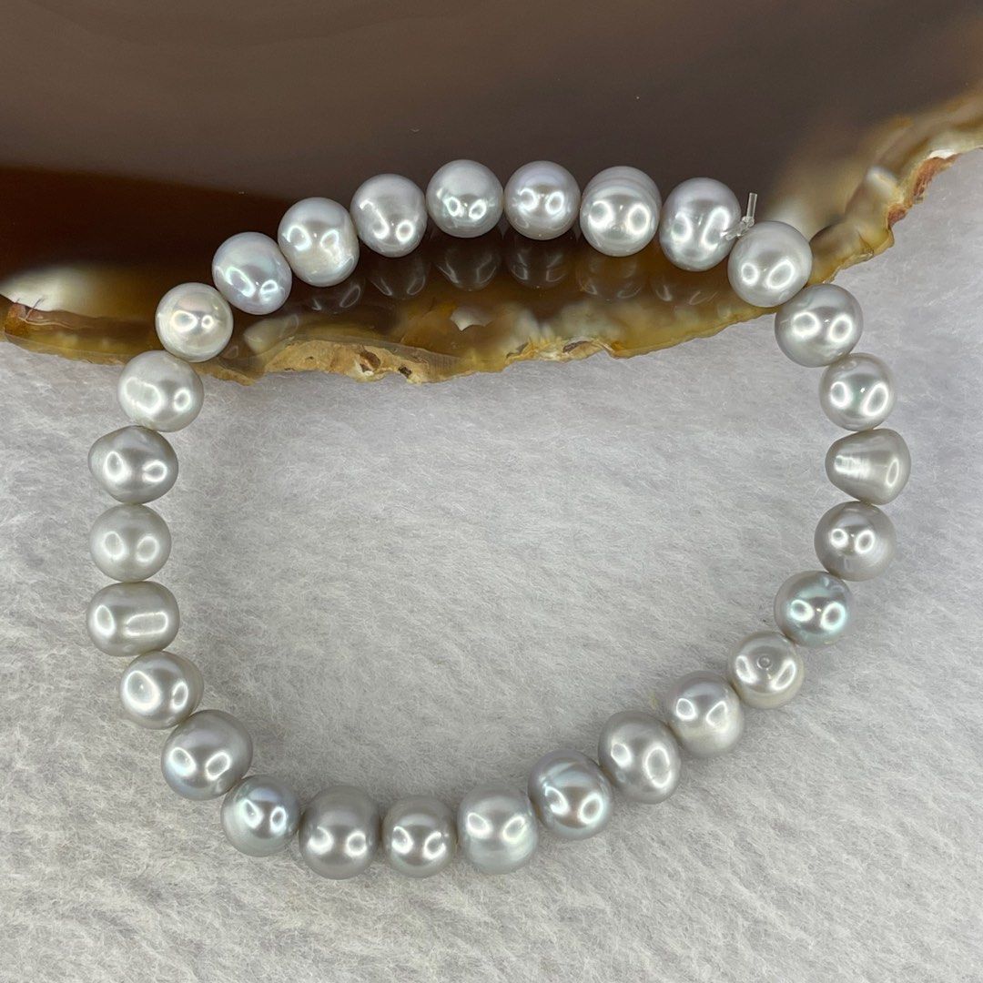 G silver pearl necklace best sale