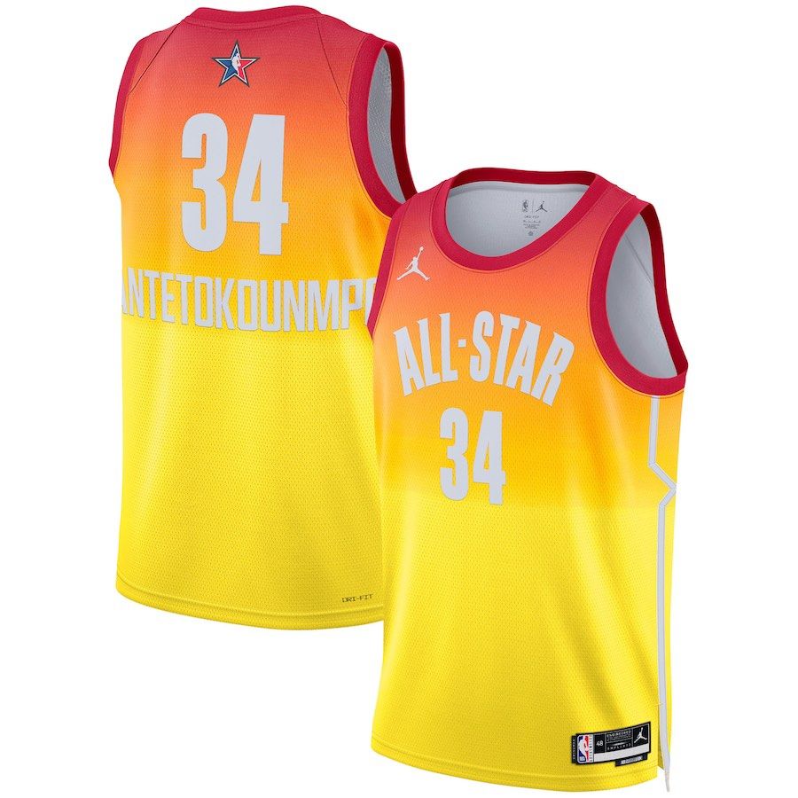 NBA Nike Team 2 All Star 2023 Swingman Jersey Orange Giannis