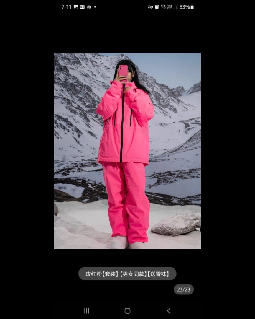 Bright pink ski 2025 jacket