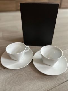 Nespresso Origin Collection 2 Espresso Coffee Cups Set, White  Porcelain, New: Cup & Saucer Sets