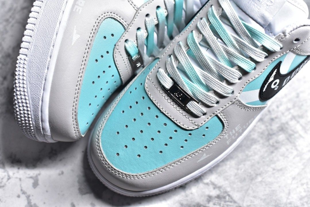 Air force 1 sales low blue grey