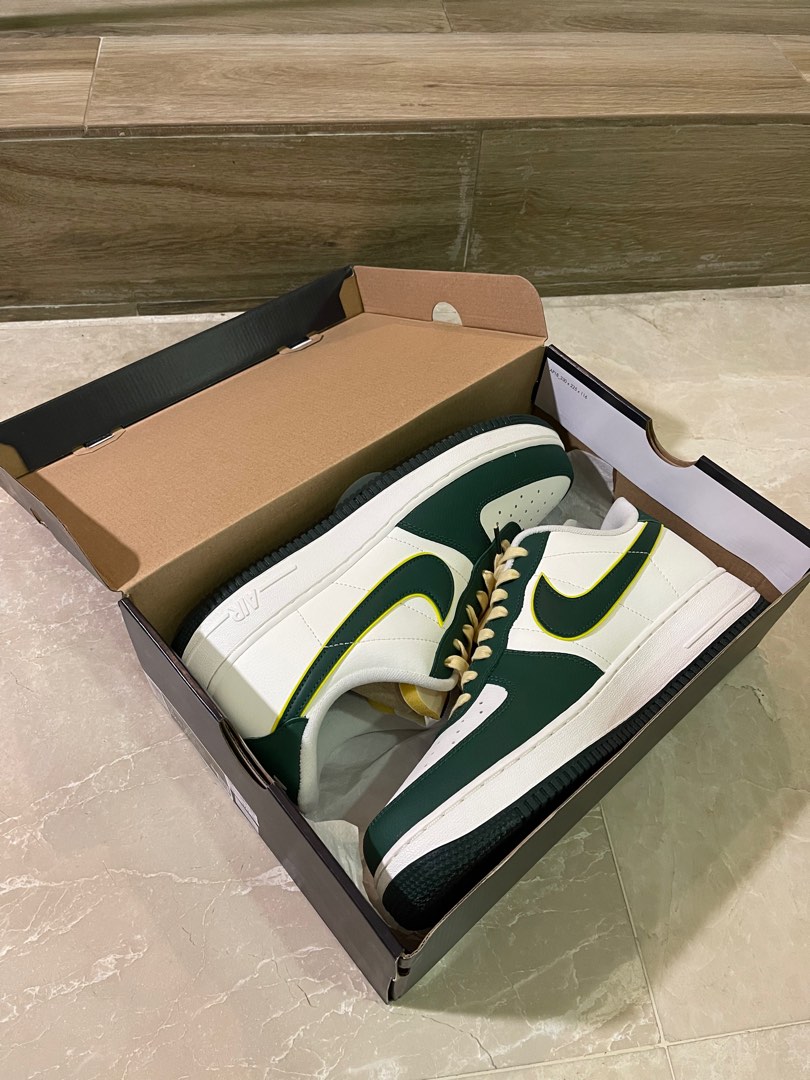 Nike Air Force Sail Noble Green, Men's Fashion, Footwear