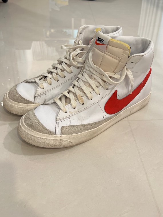 mens nike blazer mid 77 habanero red