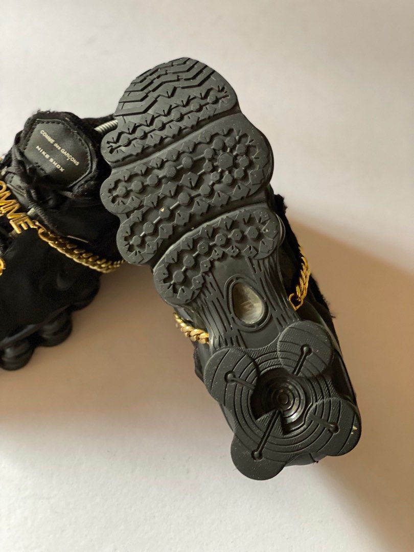 cdg nike shox black