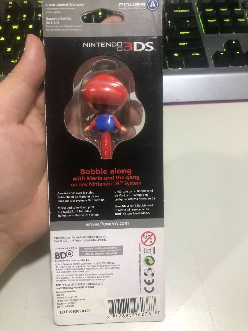 Nintendo 3DS Super Mario Bobble Action (Category: Controllers) located in Quezon City. Submitted by outoftheboxph (Listing ID 1273174951, Image 3). Description: Officially licensed Baby Mario bobbles on this universal stylus. For any Nintendo DS system. Officially licensed Nintendo item developed by POWER A. Compatible with: Nintendo DS Lite Nintendo DS Nintendo DS XL Nintendo 3DS .