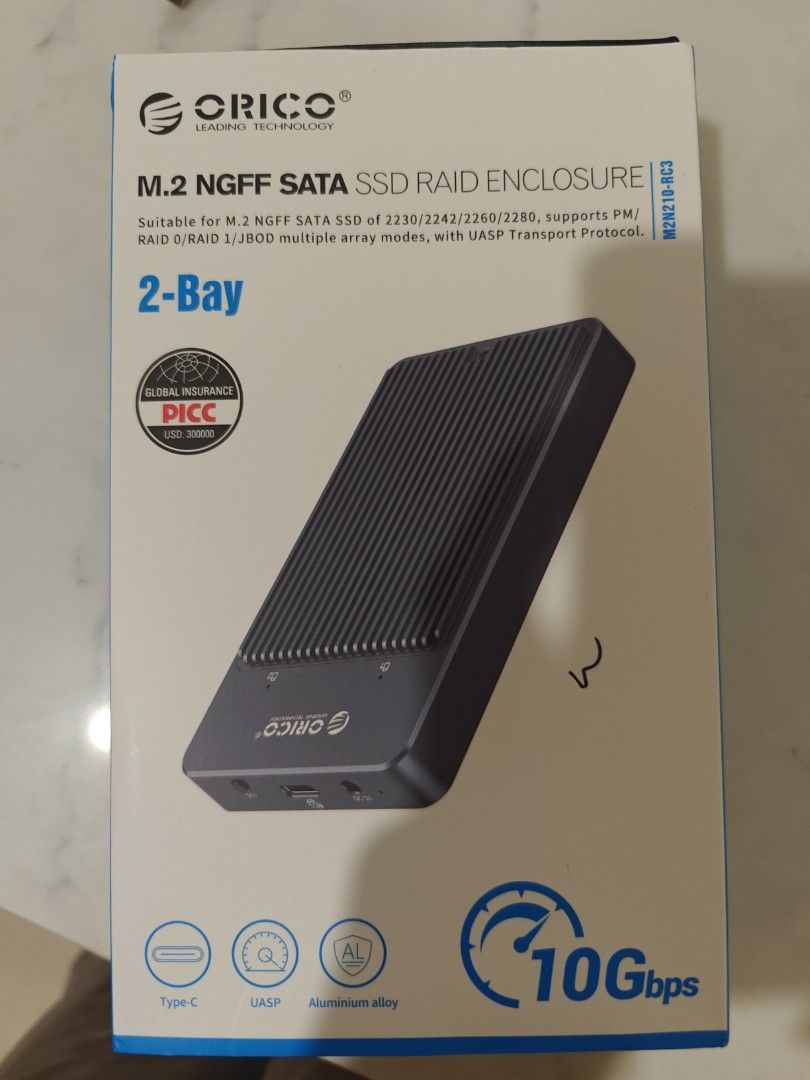 Orico M.2 NGFF SATA SSD RAID ENCLOSURE Computers Tech Parts
