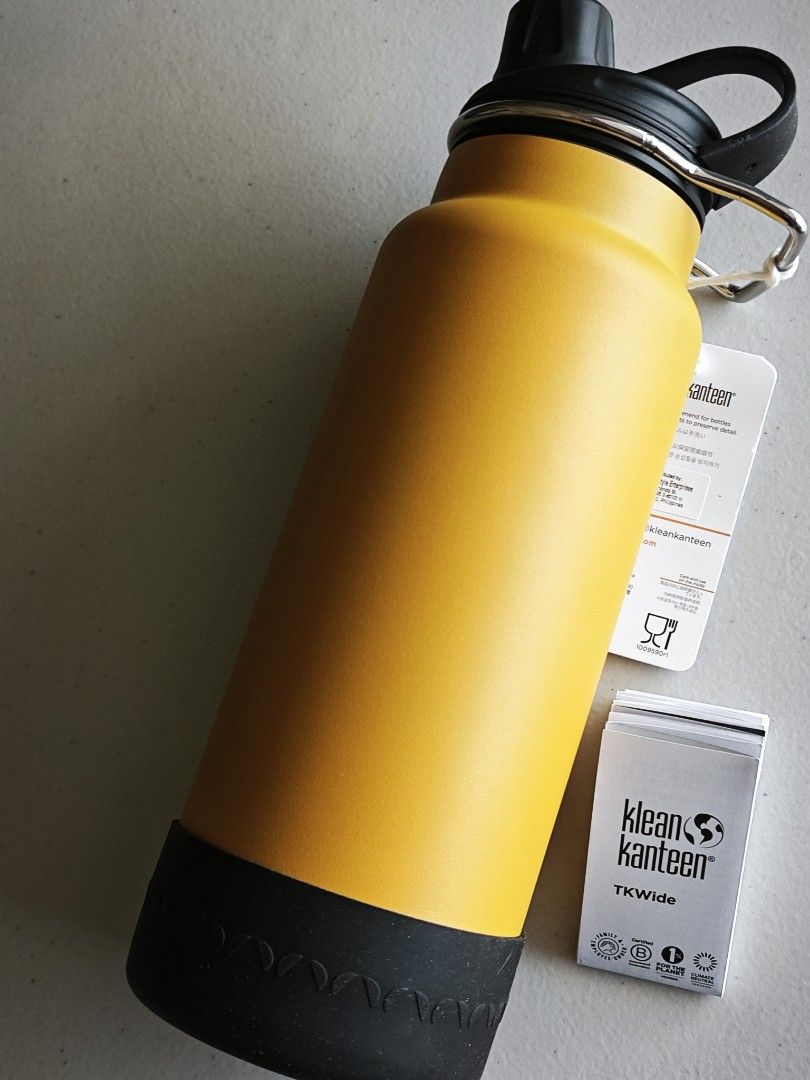 Klean Kanteen 32oz TKWide Insulated Stainless Steel Water Bottle with Chug  Cap - Yellow