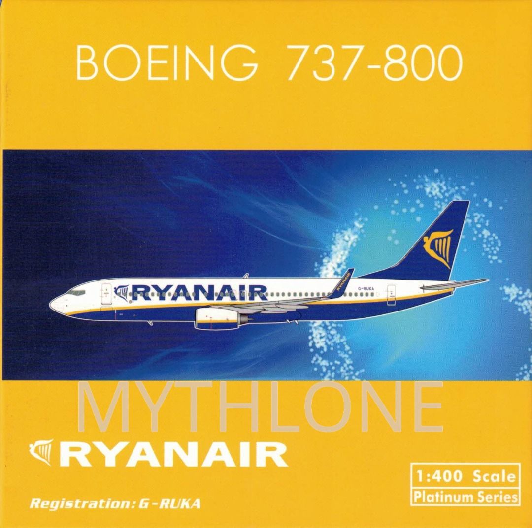 Phoenix Ryanair B737-800 (G-RUKA) (1:400 scale), Toys