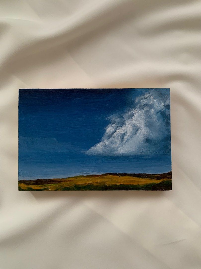 Plain field gesso board painting, Hobbies & Toys, Stationery & Craft