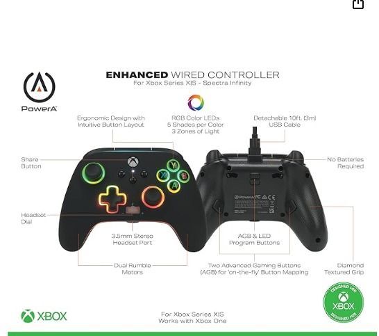 PowerA Spectra Infinity Enhanced Wired Controller for Xbox Series