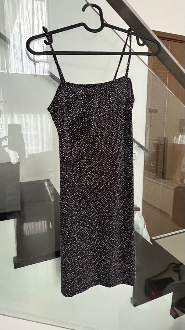Pull Bear Black Glitter Dress