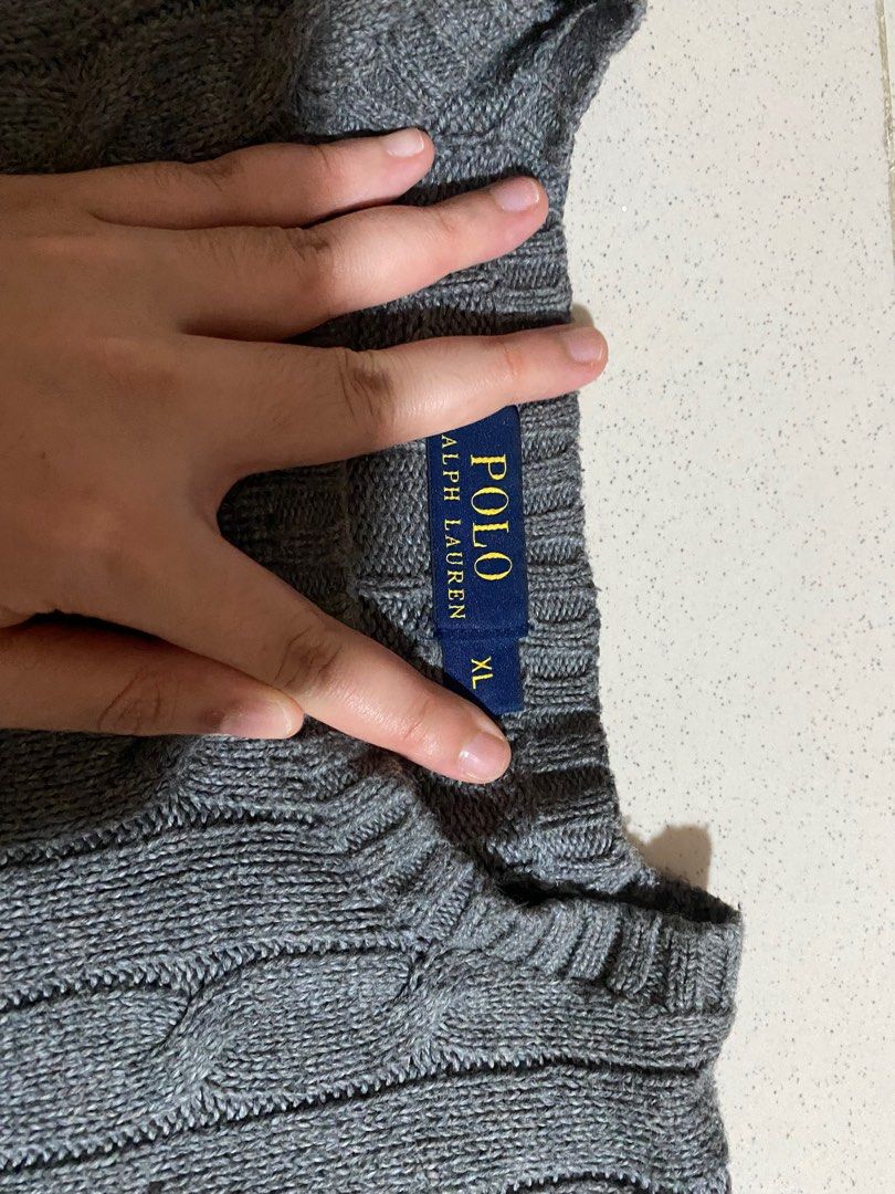 Ralph lauren grey best sale pullover