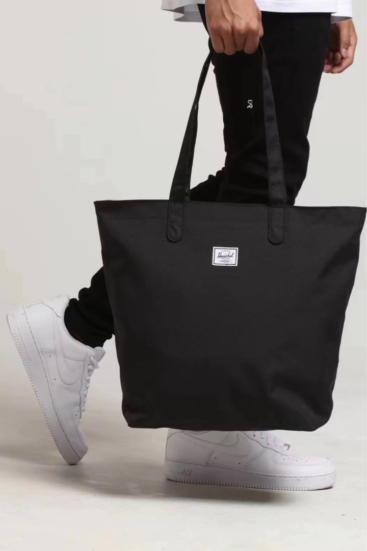 Herschel mica black shopper tote bag outlet