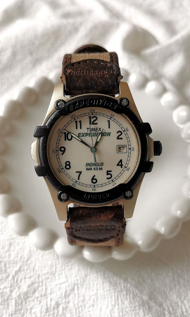 Rare Vintage Timex Men Expedition Indiglo Watch