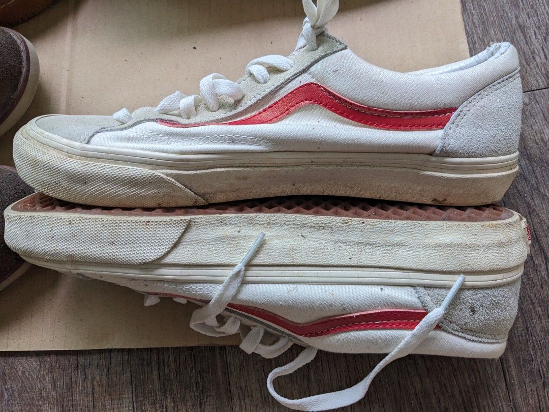 Red and white Vans US10.5