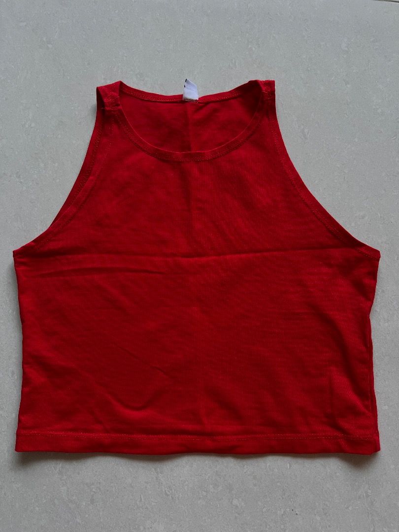 Red spaghetti sale tank top