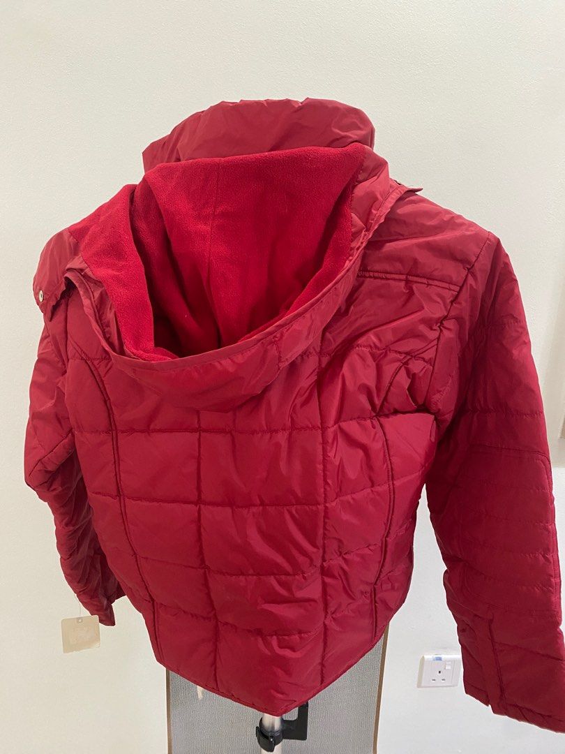Red puffer jacket womens zara store