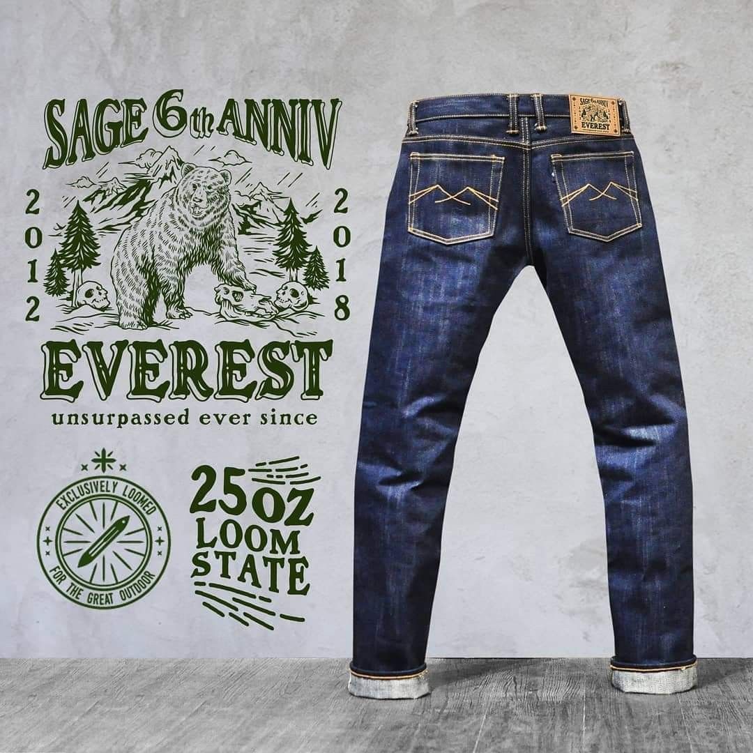 Sage Everest 25oz (Category: Jeans) located in Makati City. Submitted by muningnings (Listing ID 1273391742, Image 1). Description: 6th Anniversary Special: The Everest 25oz Unsanforized Extra Slub Deep Indigo Excellent Condition Measurements: Waist: 14 Length: 39.5 Front rise: 9 Inseam: 30.5 Hem: 7 Php 2999 Free shipping fee Pm me.