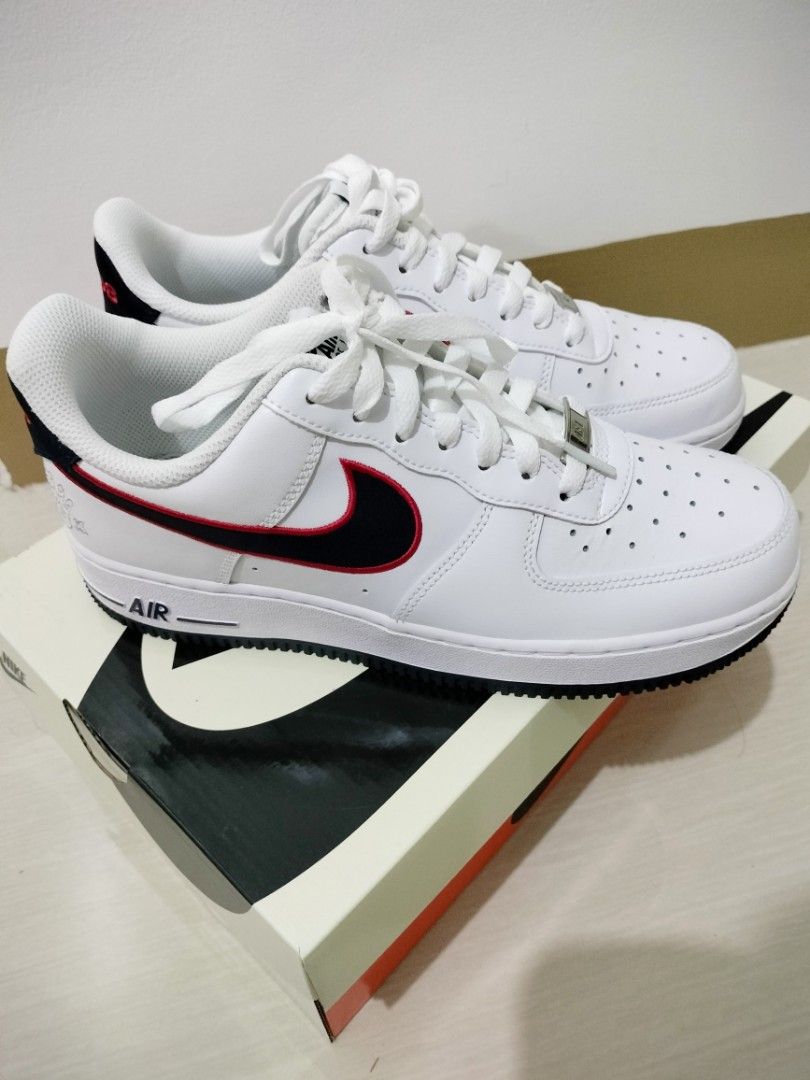 SALE NIKE AF1 07 white obsidian university red authentic