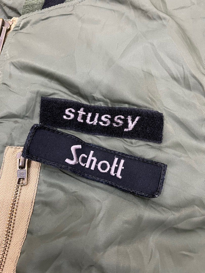 Schott Stussy MA 1 Jacket, Men's Fashion, Coats, Jackets and