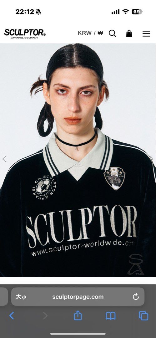 SCULPTOR Team Mary Soccer Jersey 【black】 sculptor team mary