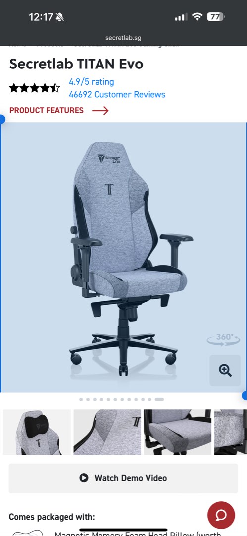 Singtel deals secretlab chair