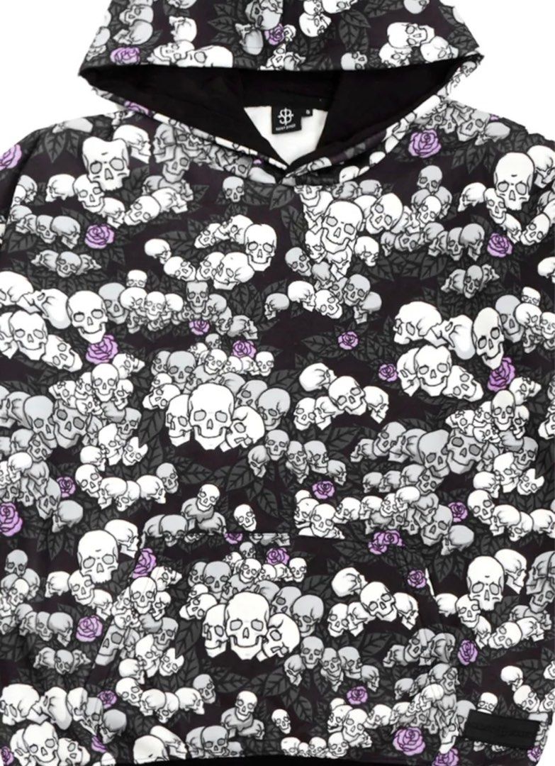 White 2024 skull hoodie