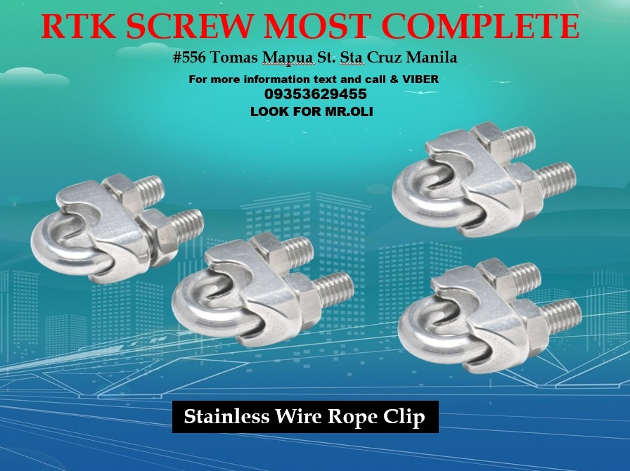 Stainless Wire Rope Clip, Commercial & Industrial, Construction Tools