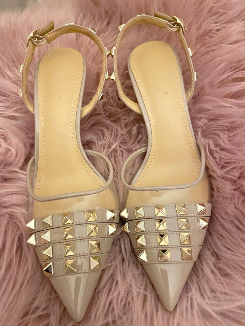 Gold sales studded shoes