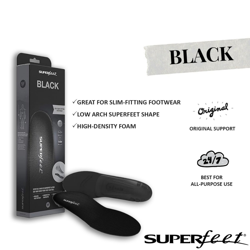 Superfeet black clearance