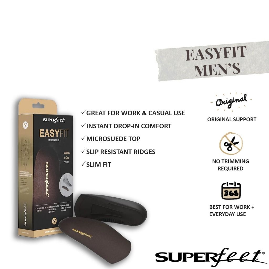 SUPERFEET EASYFIT MEN S INSOLES Orthotic Design