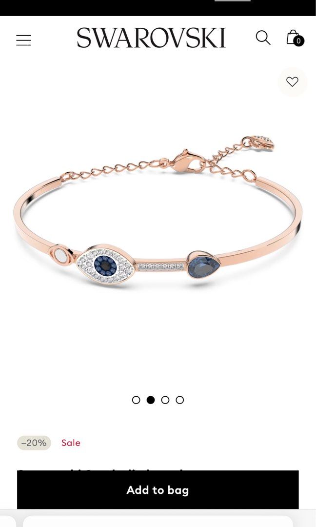 Swarovski bangle cheap evil eye